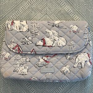 Vera Bradley Quilted Polar Bear Cosmetic Bag